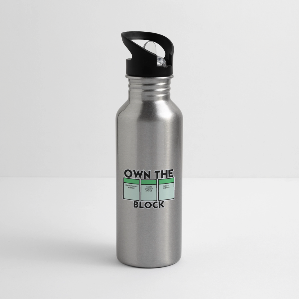 Own The Block Water Bottle - silver