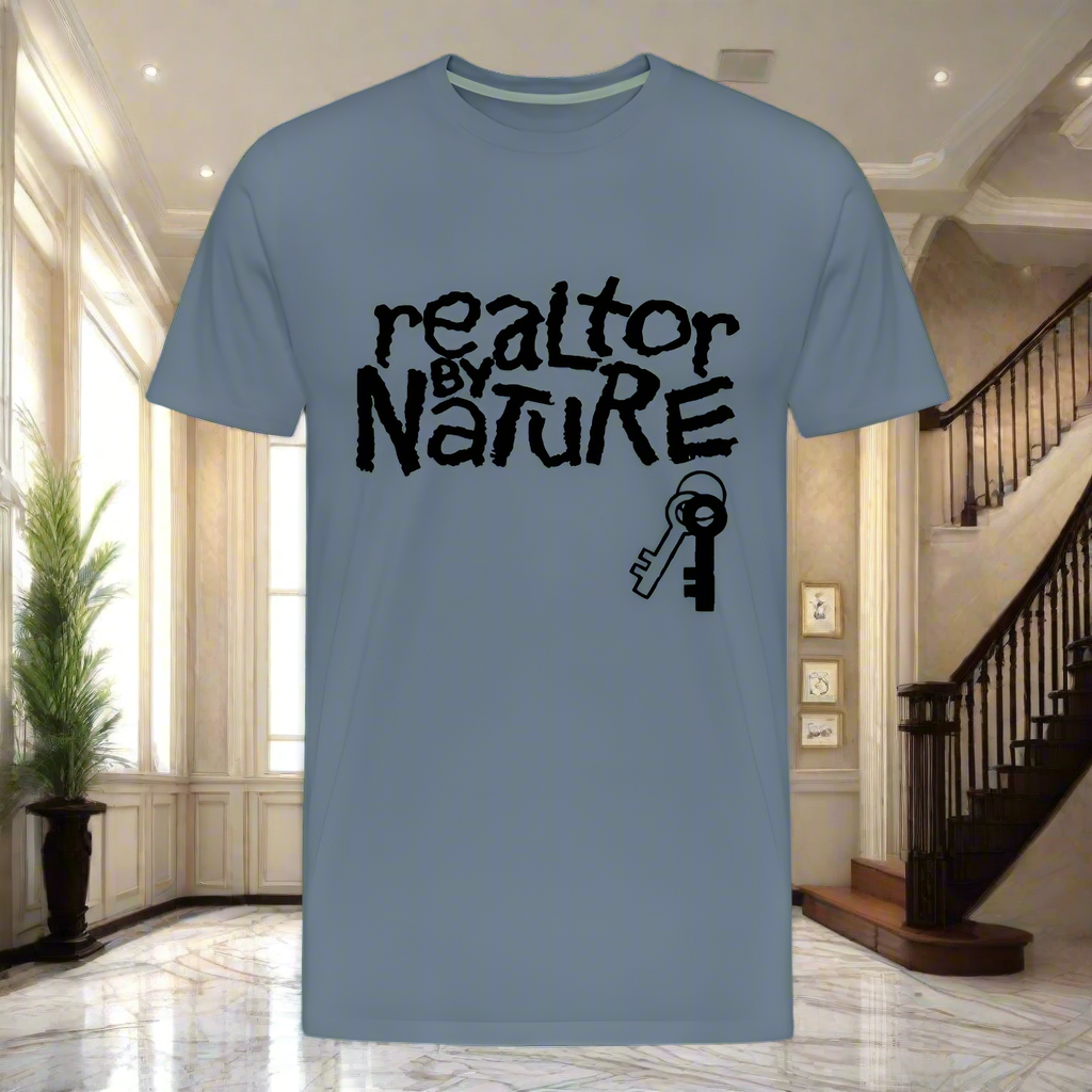 Realtor By Nature T-Shirt - steel blue