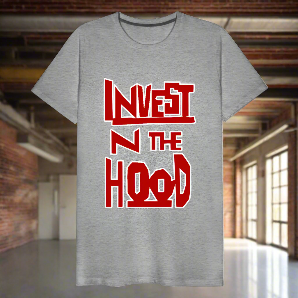 Invest N The Hood T-Shirt - heather gray