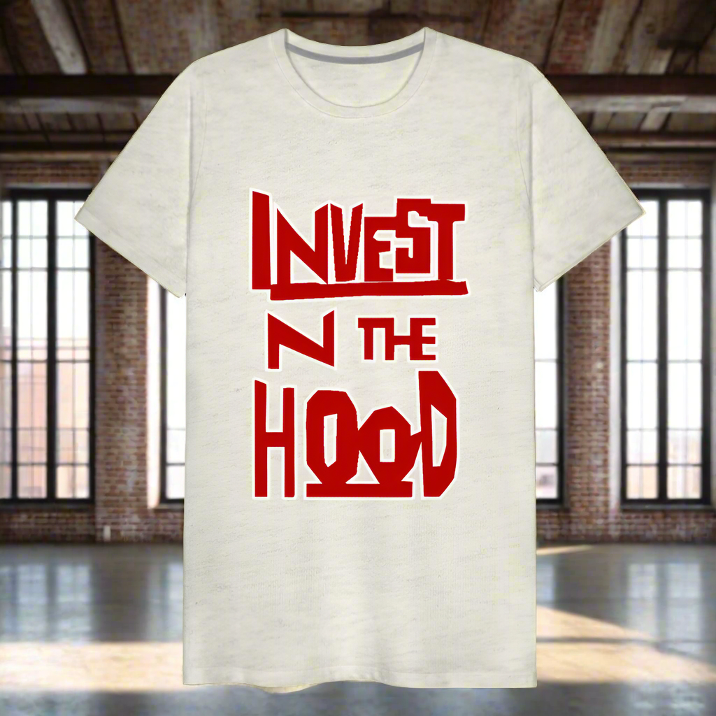 Invest N The Hood T-Shirt - heather oatmeal