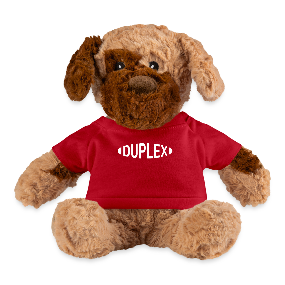 Dog In a Duplex Shirt - red