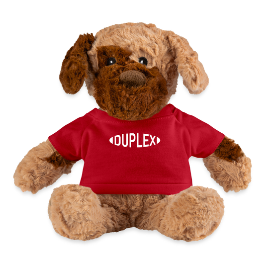 Dog In a Duplex Shirt - red