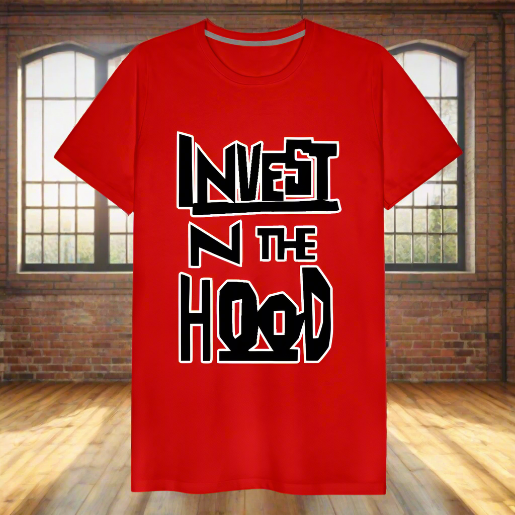 Invest N The Hood T-Shirt - red