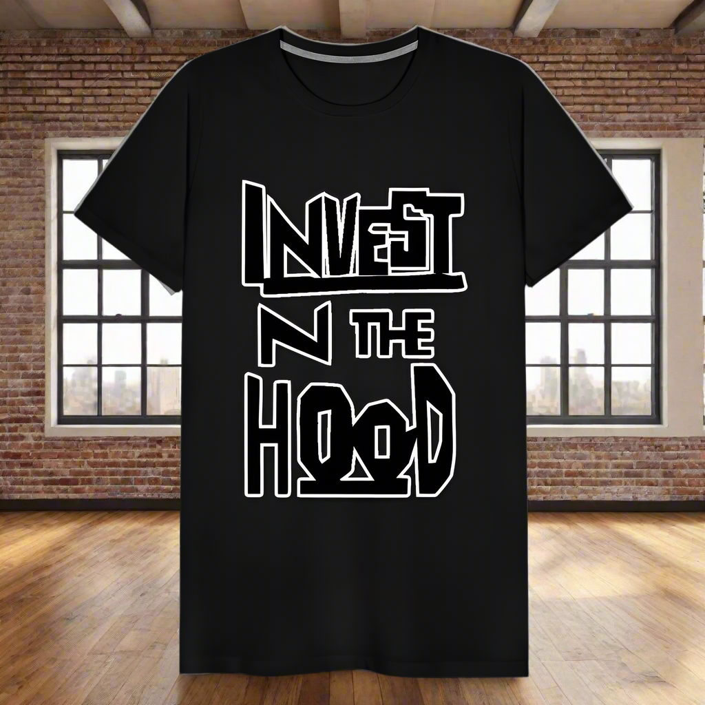 Invest N The Hood T-Shirt - black