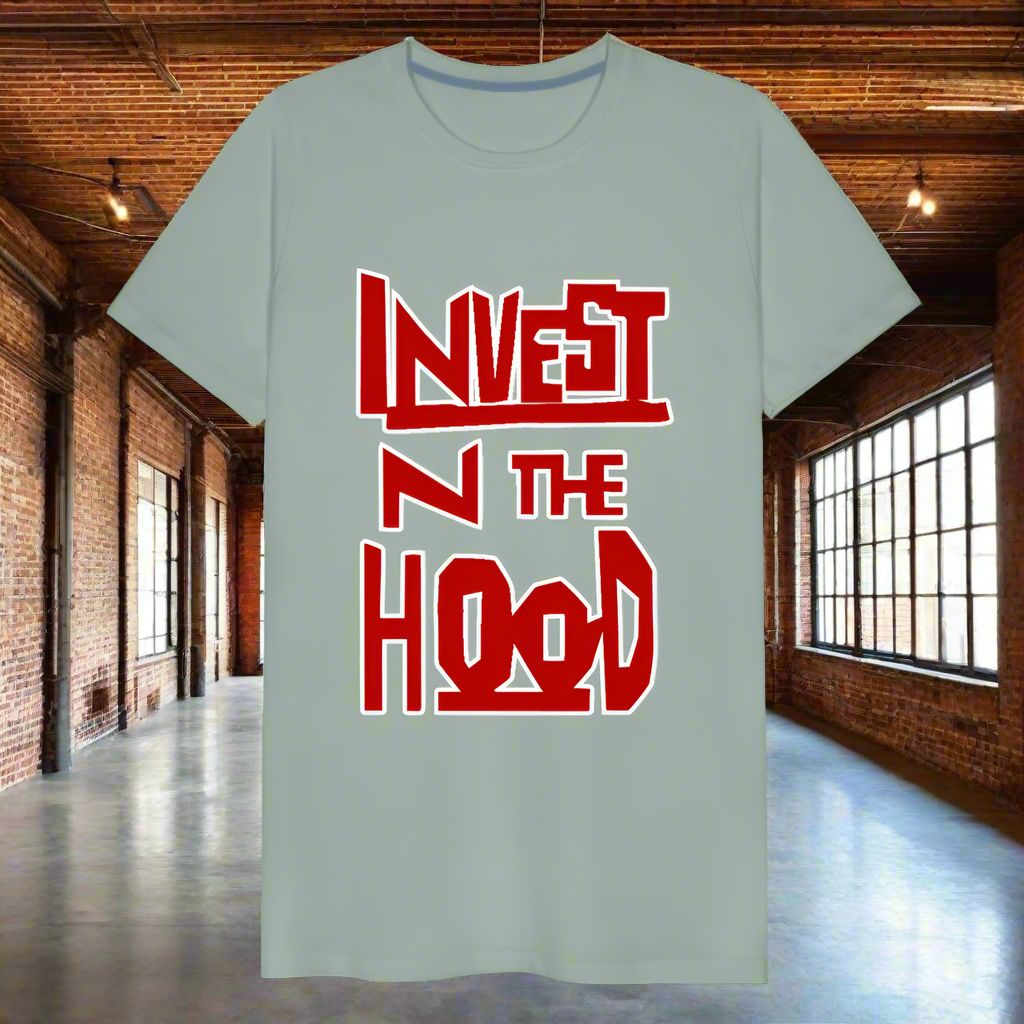 Invest N The Hood T-Shirt - steel green