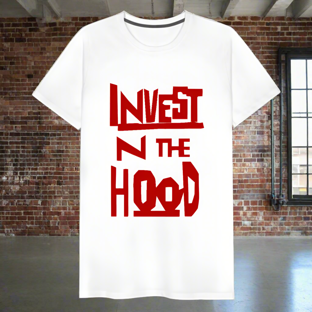 Invest N The Hood T-Shirt - white