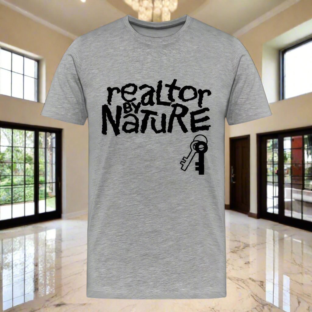 Realtor By Nature T-Shirt - heather gray