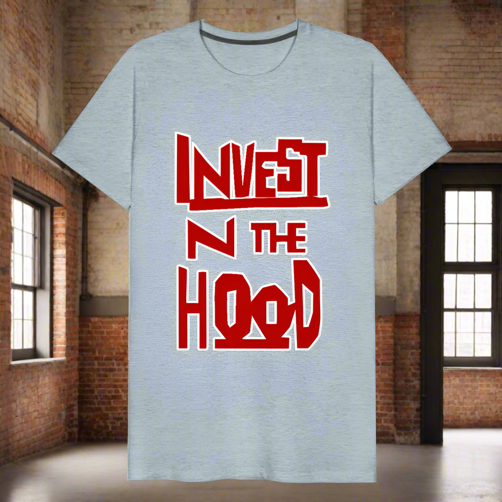 Invest N The Hood T-Shirt - heather ice blue