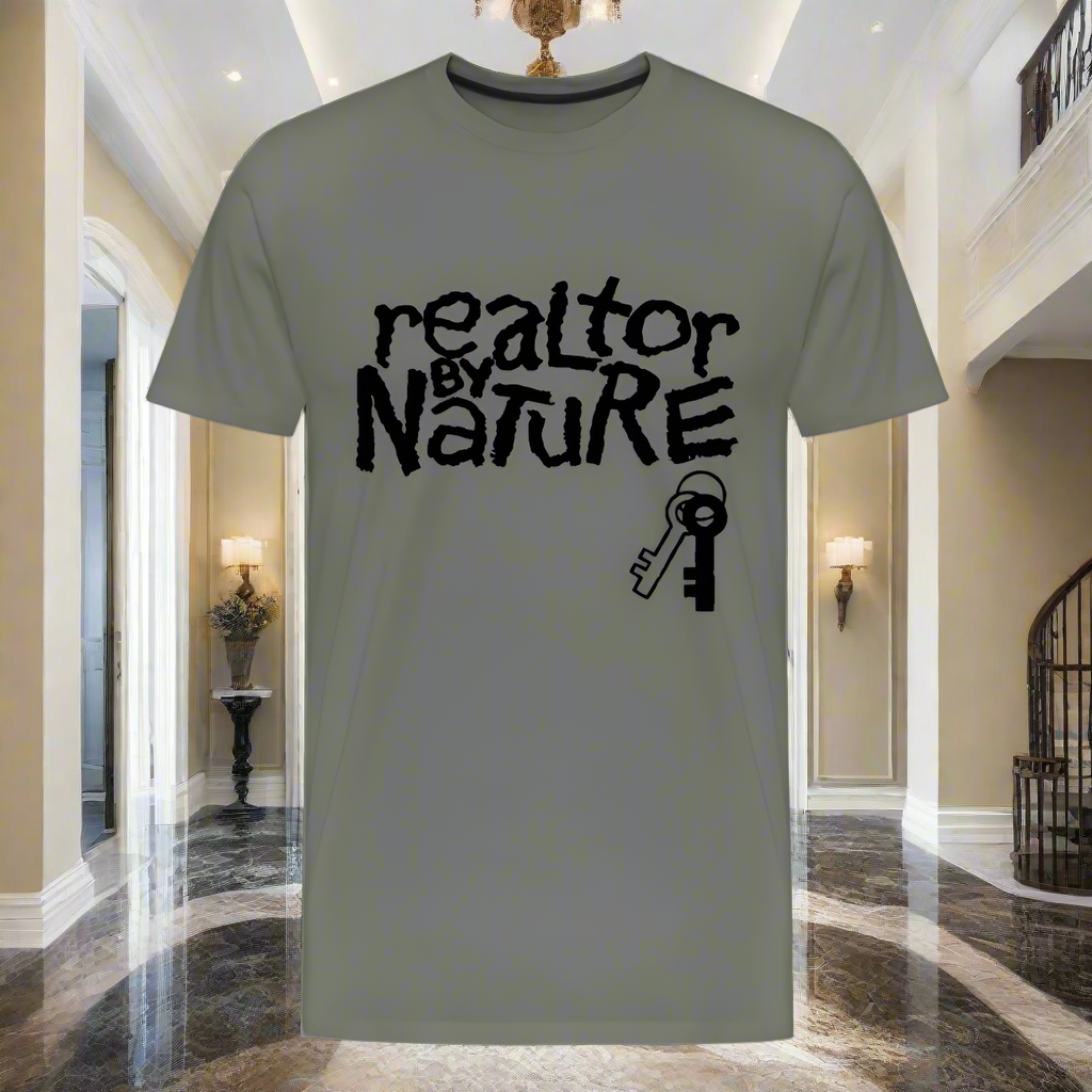 Realtor By Nature T-Shirt - asphalt gray