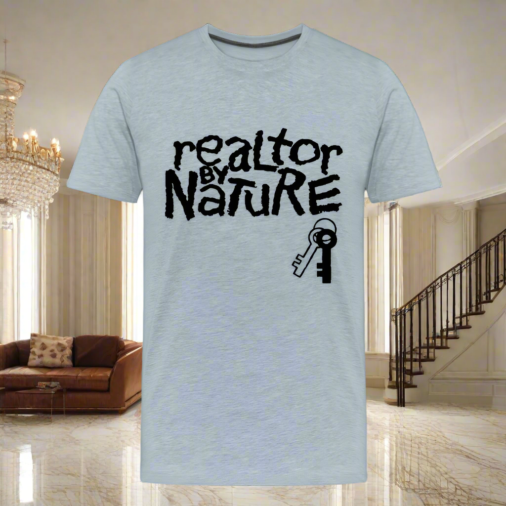 Realtor By Nature T-Shirt - heather ice blue